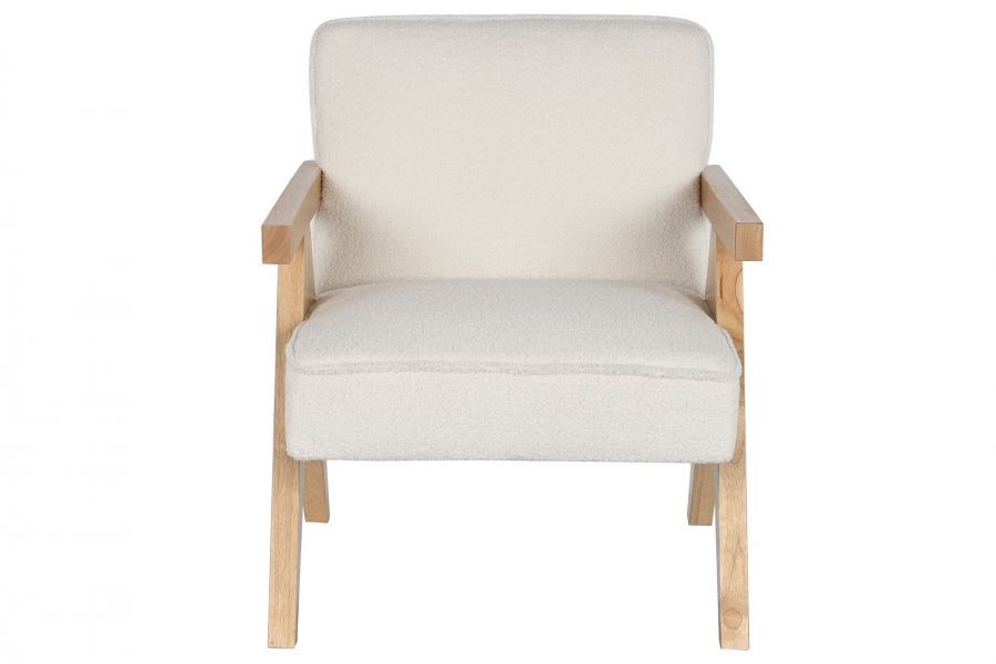 Fotel Icon Boucle z podłokietnikami biały - Item International