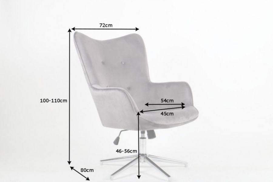 Fotel Lounger regulowany szary - Invicta Interior
