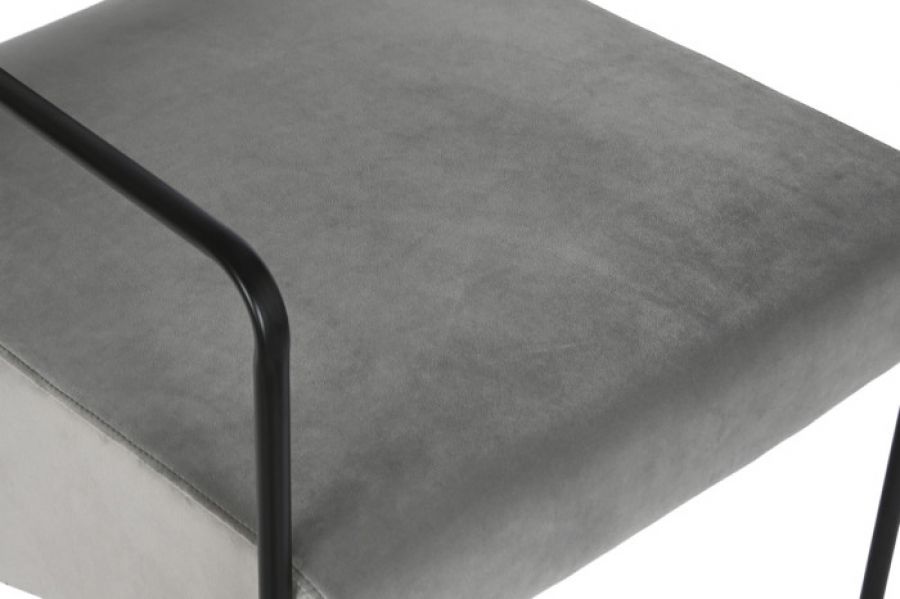Fotel Metrik velvet szary  - Item International