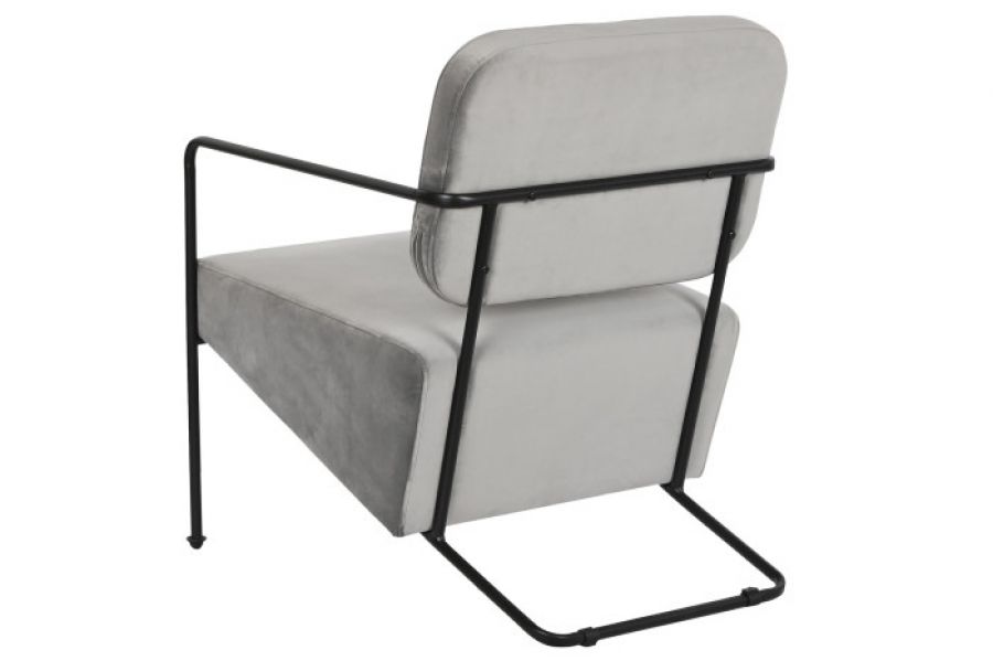 Fotel Metrik velvet szary  - Item International