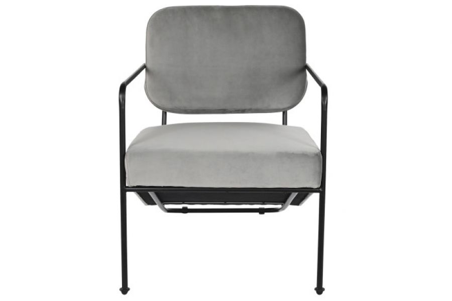 Fotel Metrik velvet szary  - Item International