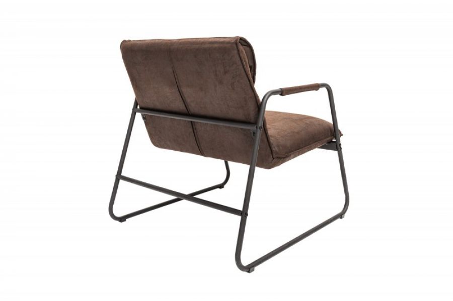 Fotel Mustang Lounger brązowy antik - Invicta Interior