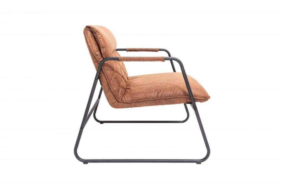 Fotel Mustang Lounger jasnobrązowy antik  - Invicta Interior