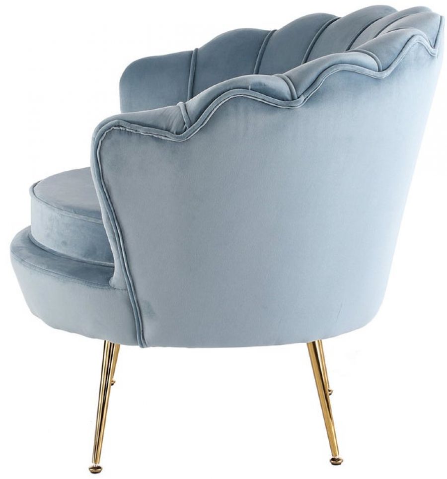 Fotel Muszla Arm Chair Water Lily aqua niebieski - Kare Design