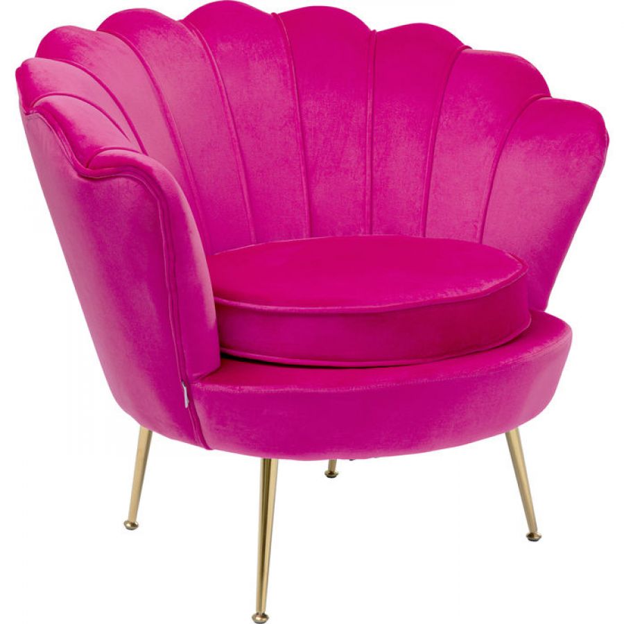 Fotel Muszla Arm Chair Water Lily pink - Kare Design