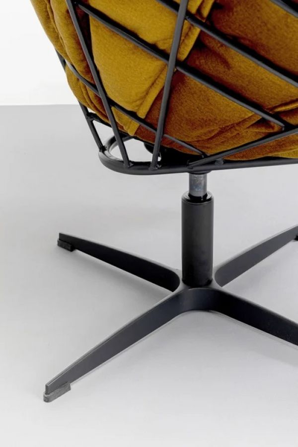 Fotel obrotowy Blossom z podnóżkiem - Kare Design