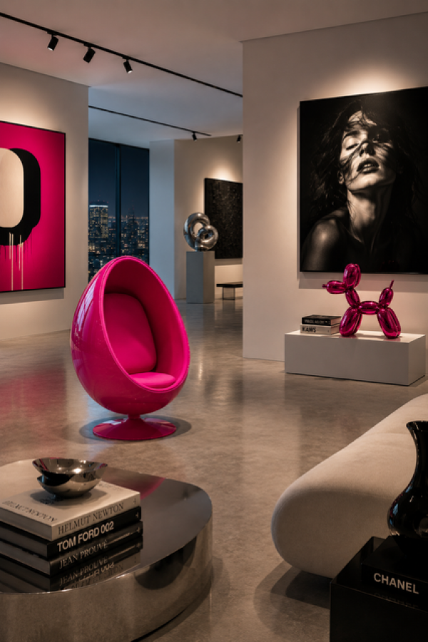 Fotel obrotowy Eye Ball Pink - Kare Design