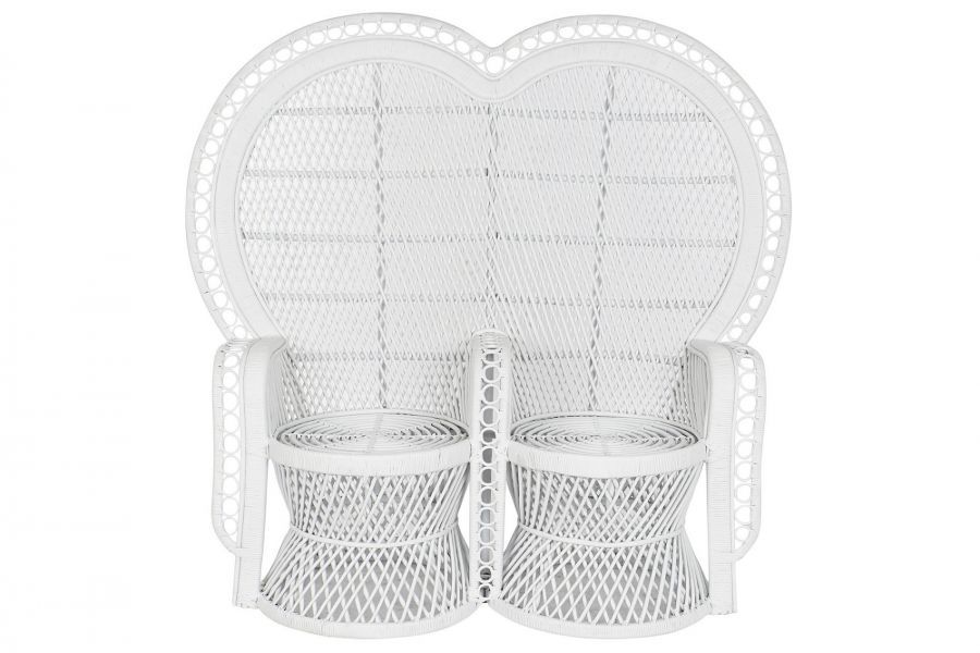 Fotel Peacock Paw Boho biały podwójny - Item International
