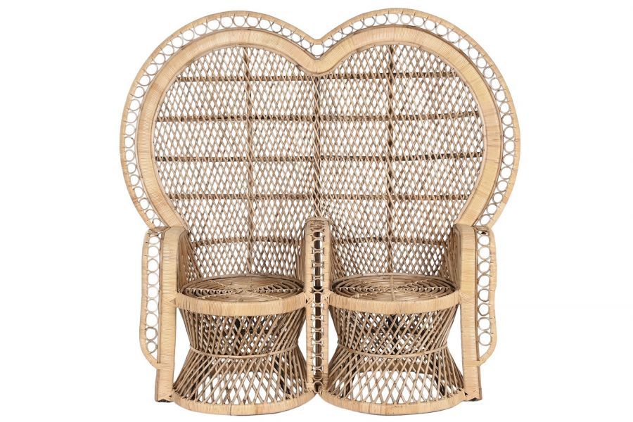 Fotel Peacock Paw Boho natur podwójny - Item International