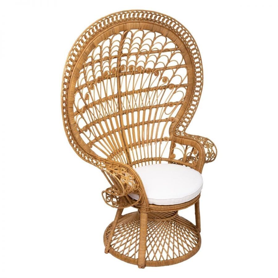 Fotel Peacock Paw Boho naturalny - Atmosphera