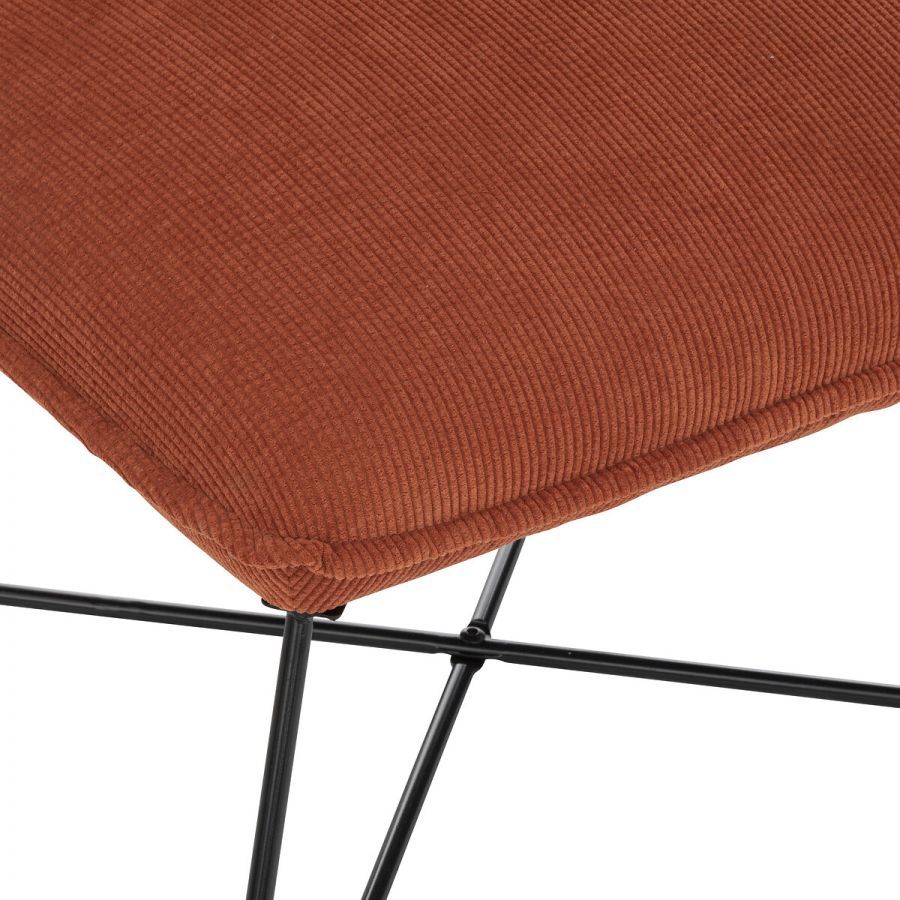 Fotel Pillow sztruksowy terrakota - Atmosphera