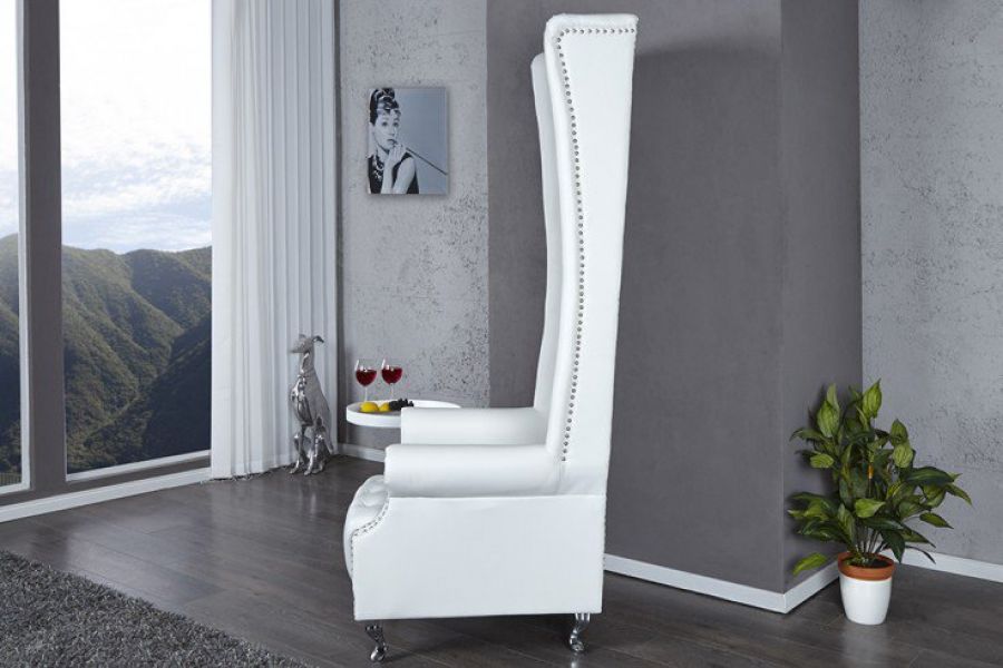 kat.II Fotel Queen Royal Chair biały 