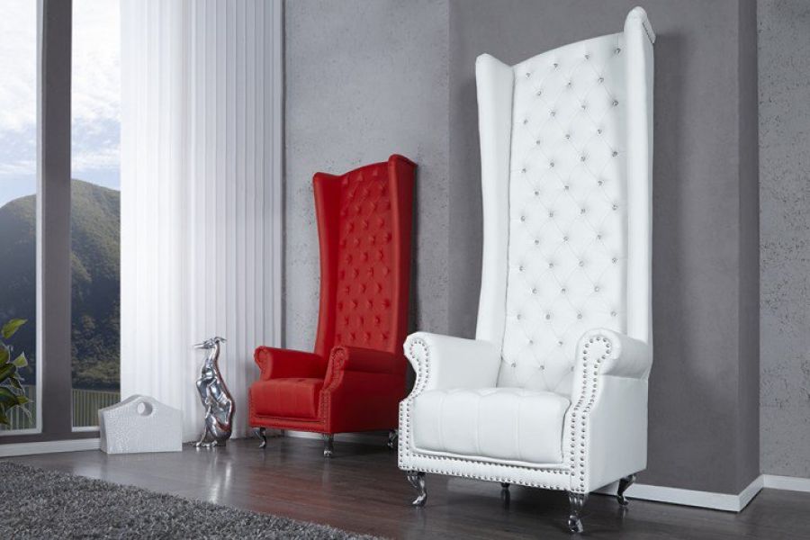 kat.II Fotel Queen Royal Chair biały 
