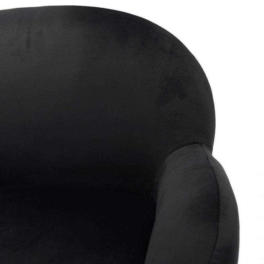Fotel Retro Elegance czarny złote nogi