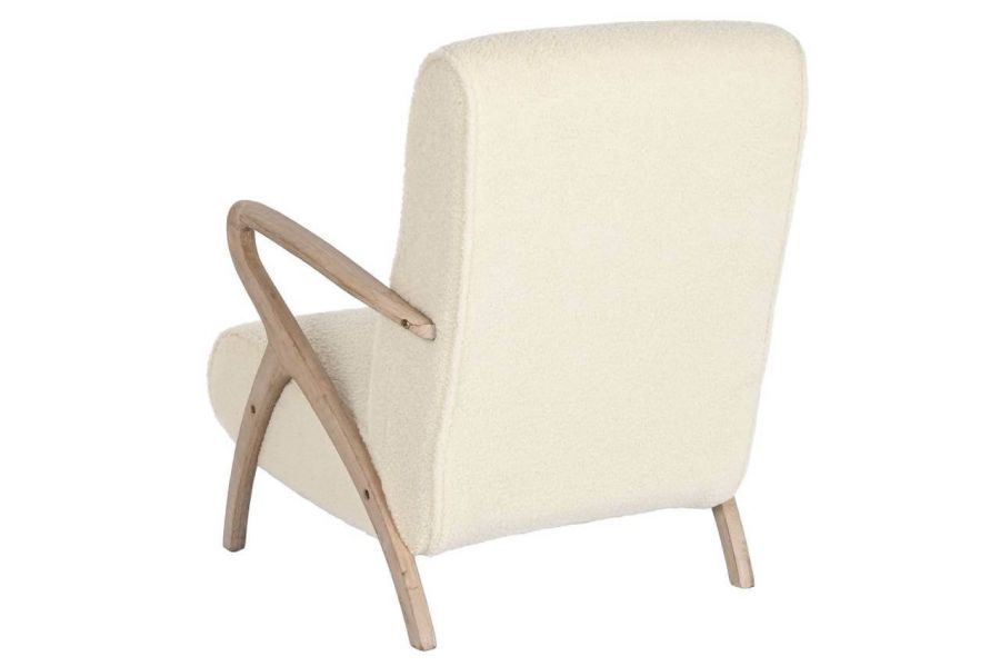 Fotel retro Hevea boucle z podłokietnikami  - Item International