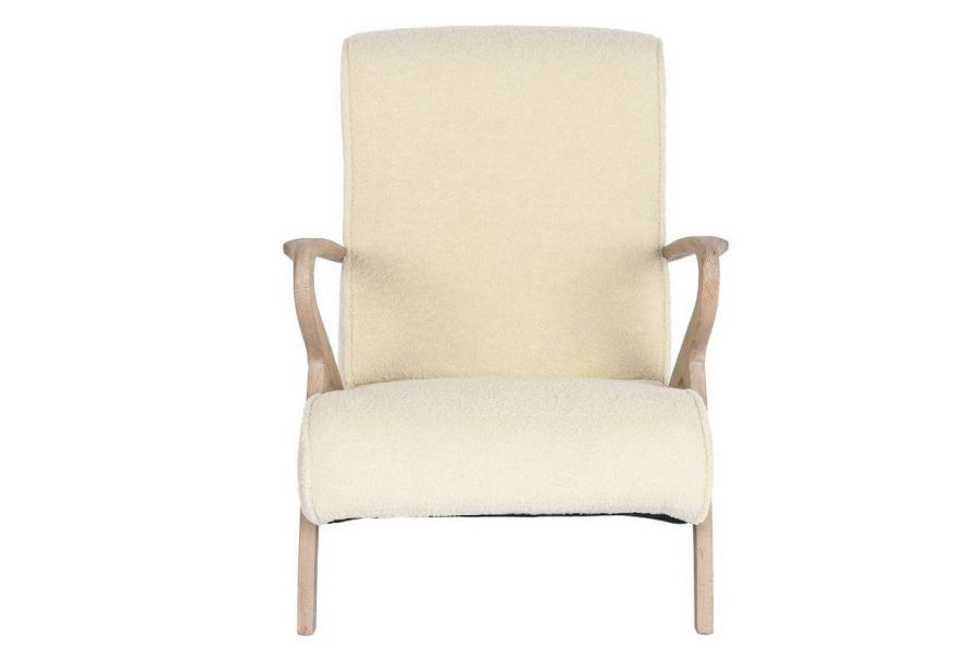 Fotel retro Hevea boucle z podłokietnikami  - Item International