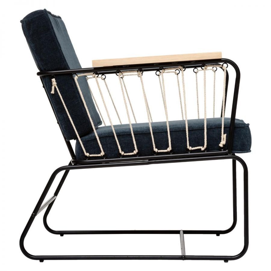 Fotel Retro wire niebieski