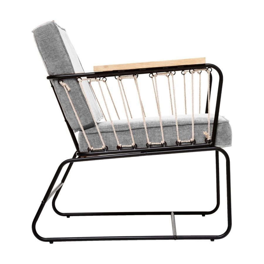 Fotel Retro wire szary