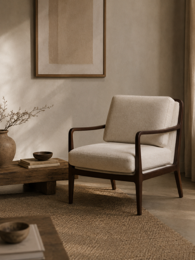 Fotel Rive Gauche drewniany