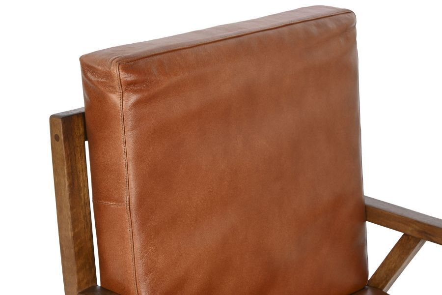 Fotel skórzany Icon z podłokietnikami brązowy - Item International
