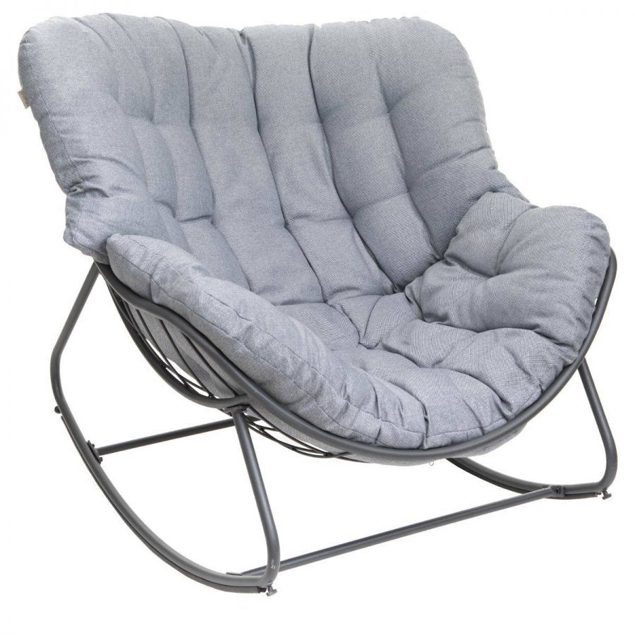 Fotel sofa ogrodowa bujana grafitowa antracytowa - Atmosphera