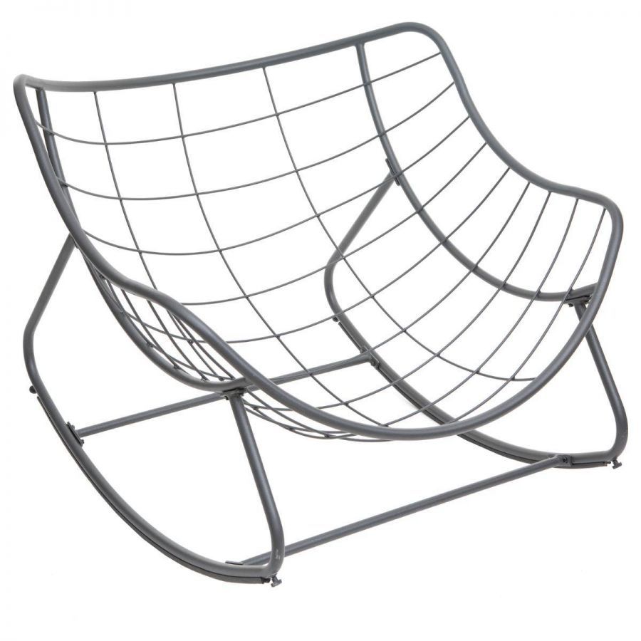 Fotel sofa ogrodowa bujana grafitowa antracytowa - Atmosphera
