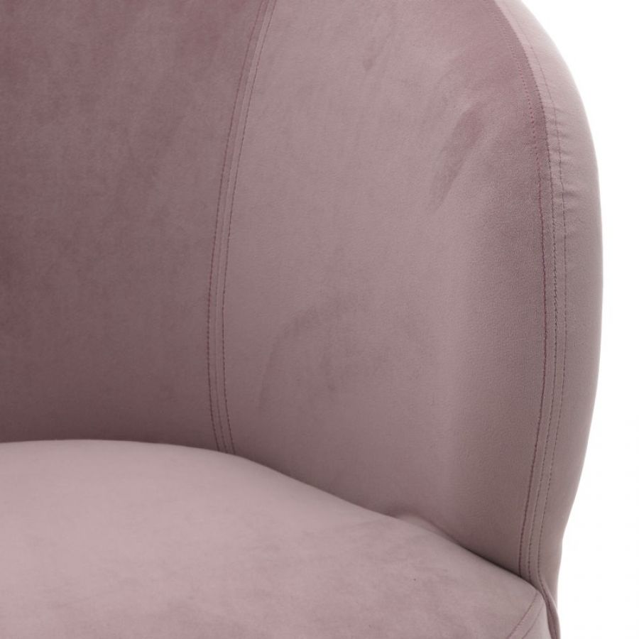 Fotel Veloute różowy