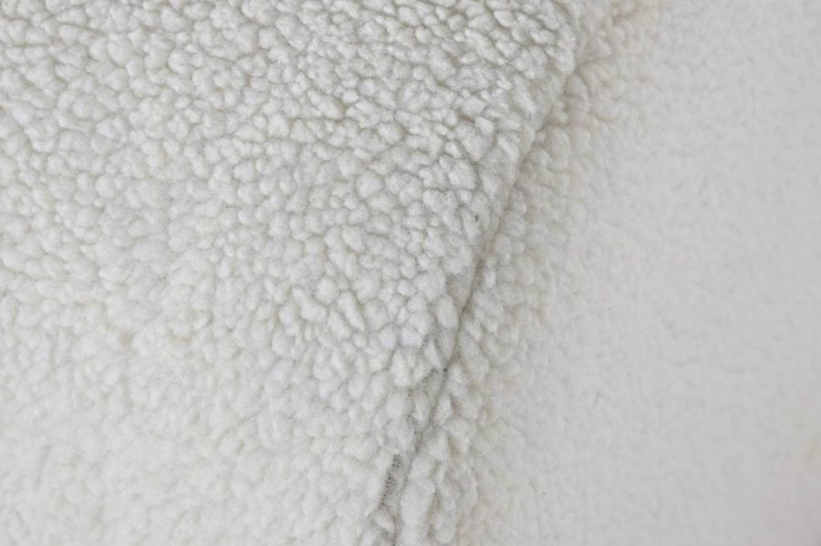 Fotel w stylu Japandi Teddy Boucle biały - Item International