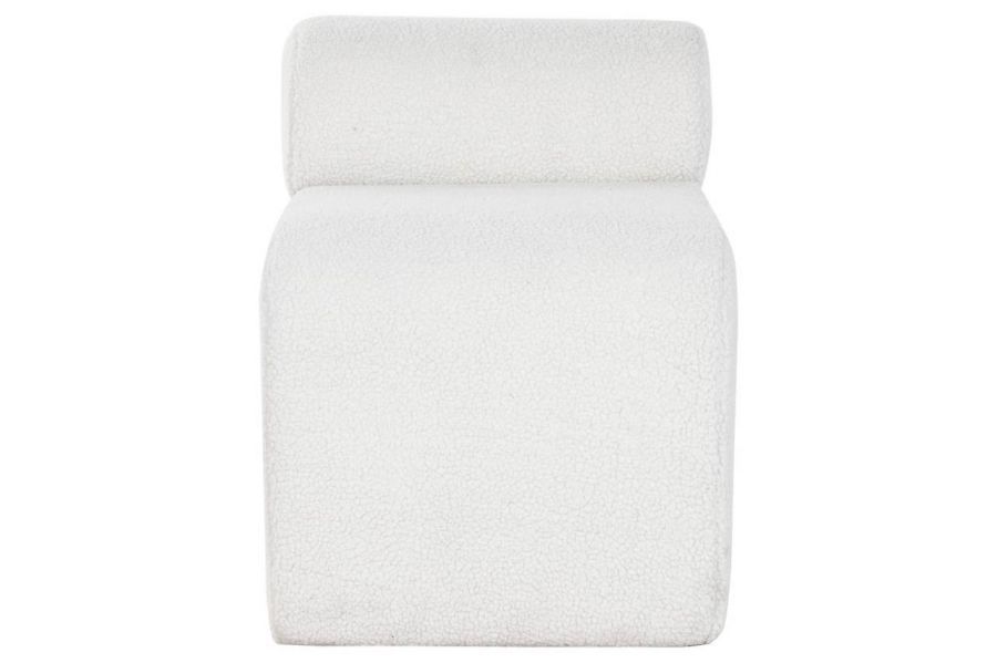 Fotel w stylu Japandi Teddy Boucle biały - Item International