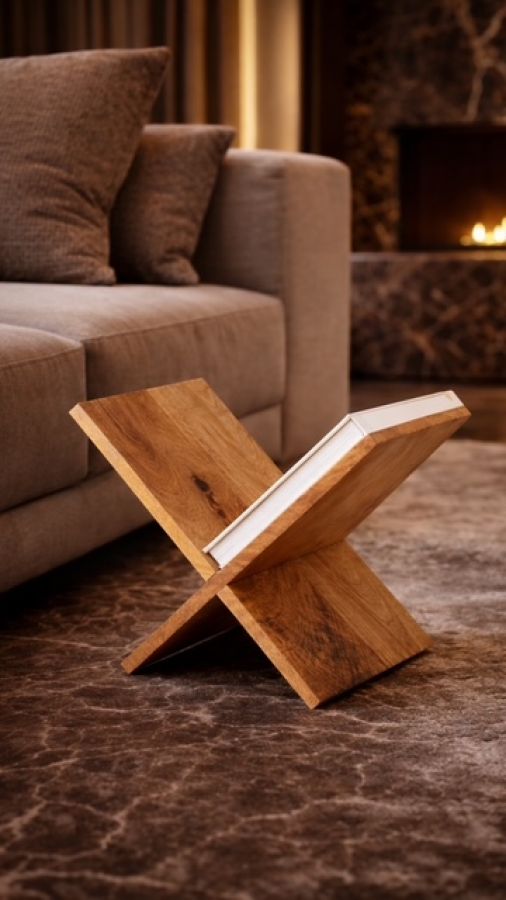 Gazetnik Elegant z drewna mango - Boltze