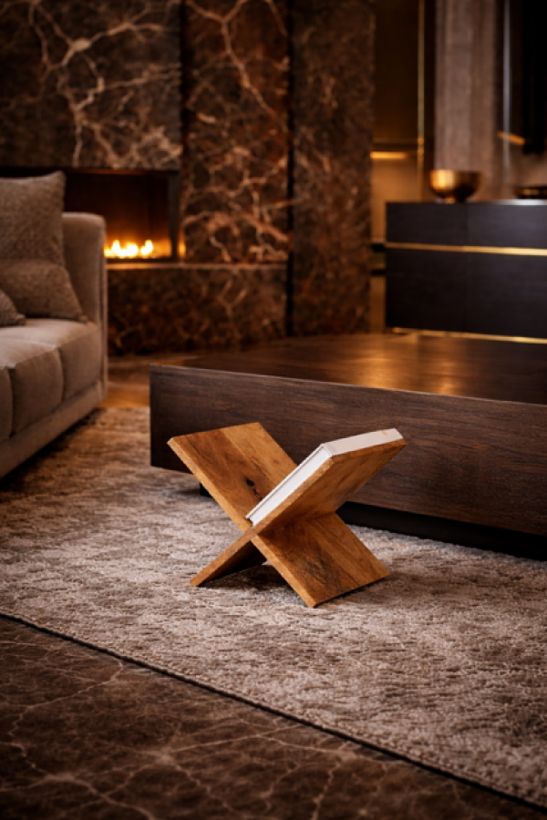 Gazetnik Elegant z drewna mango - Boltze