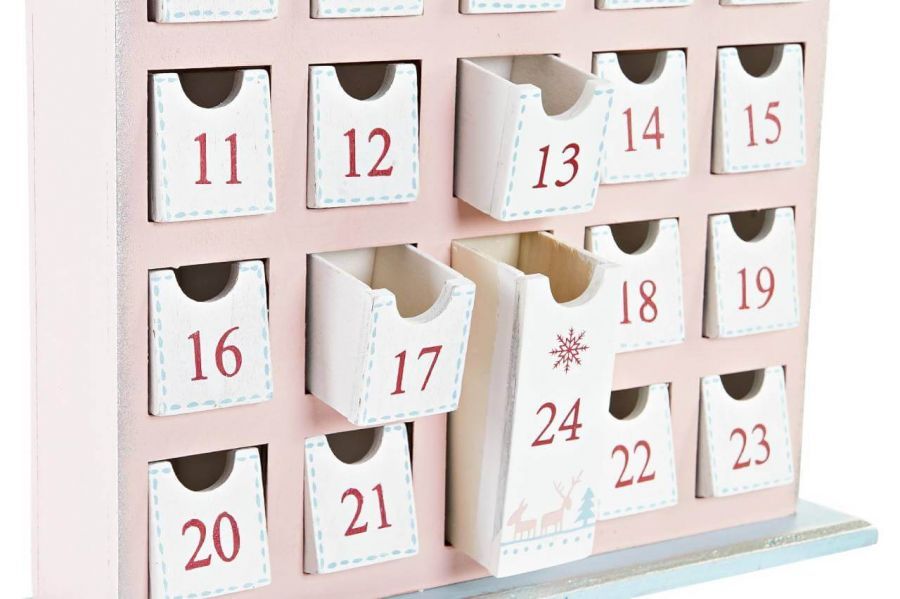 Kalendarz adwentowy domek z szufladkami 40 cm