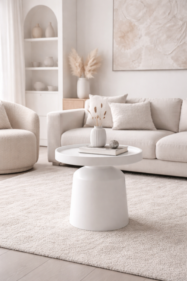 kat.II Stolik Bottle biały 50 cm - zadrapania odpryski