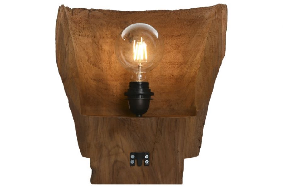 Kinkiet drewniany z drewna teak - Item International