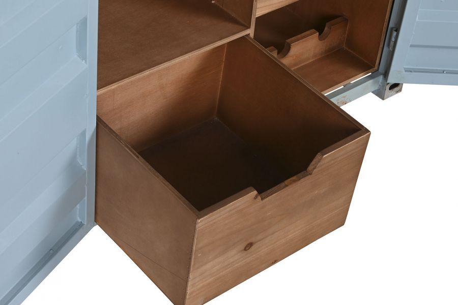 Komoda barek na wino Container niebieska 77 cm  - Item International