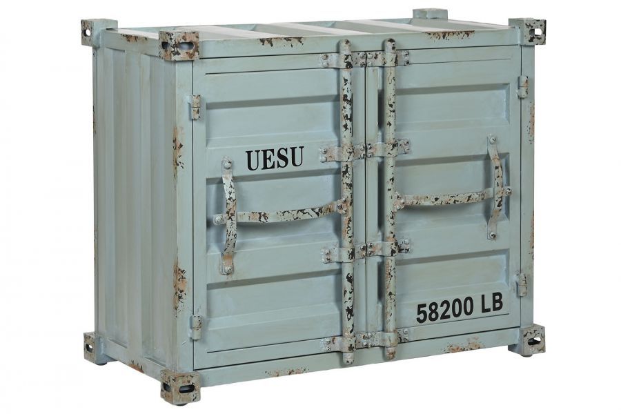 Komoda barek na wino Container niebieska 77 cm  - Item International