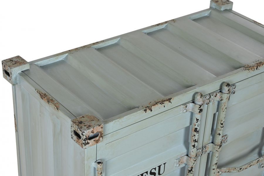 Komoda barek na wino Container niebieska 77 cm  - Item International