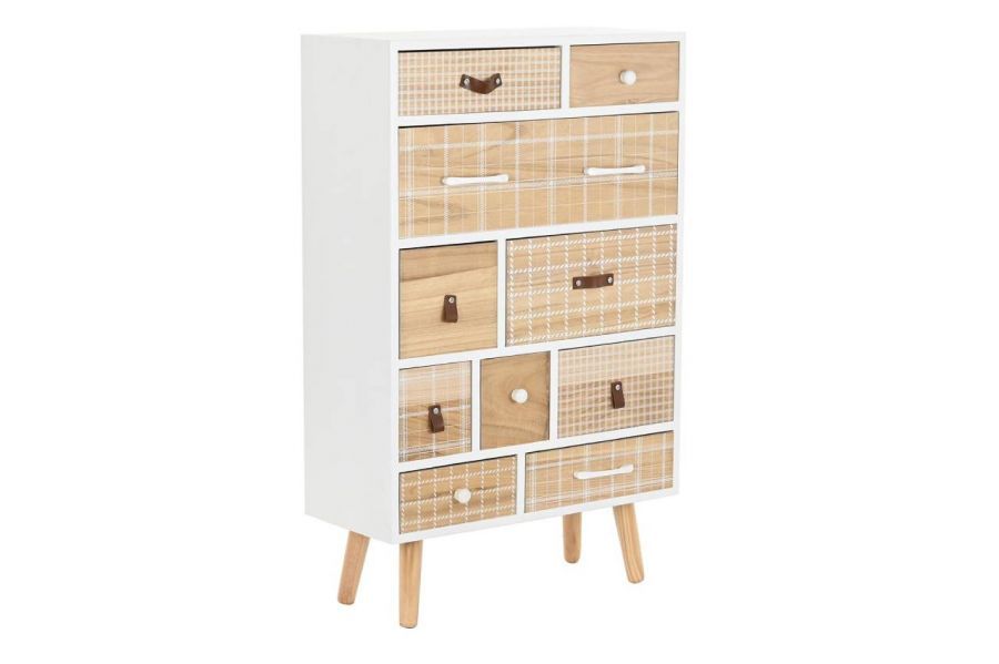 Komoda Cocina patchwork biała 10 szuflad - Item International