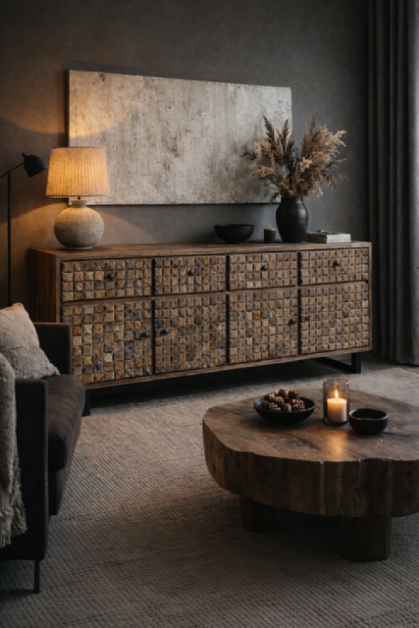 Komoda Coco z recyklingowanego drewna 200 cm - Light & Living