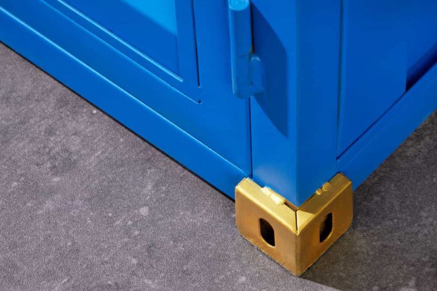 Komoda Container Globetrotter 180 cm sejf niebieski - Invicta Interior