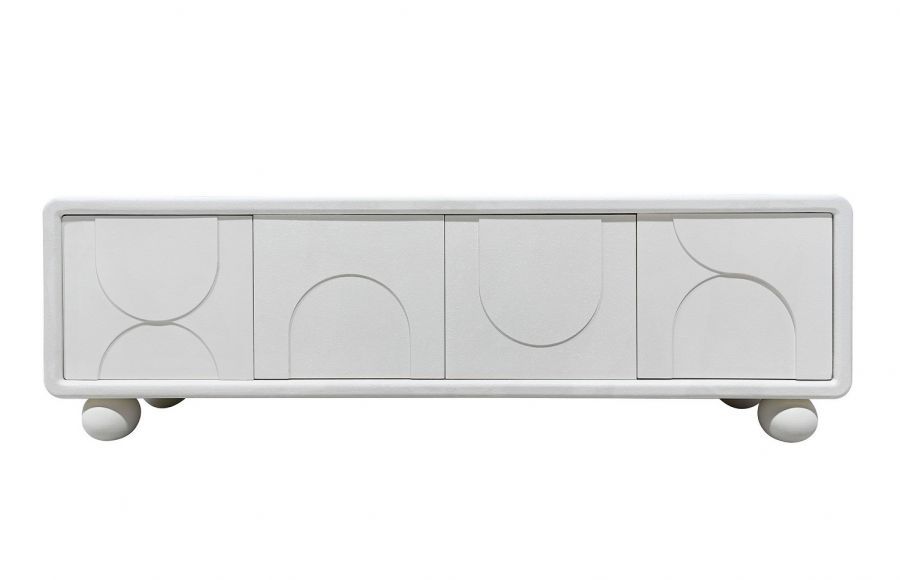 Komoda Japandi 3D RTV pod TV ivory  - Item International