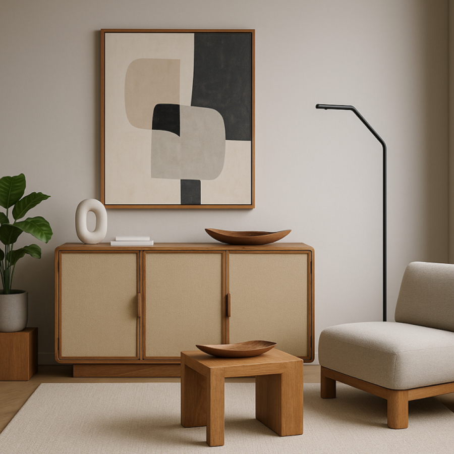 Komoda drewniana Bahia jute  - Item International