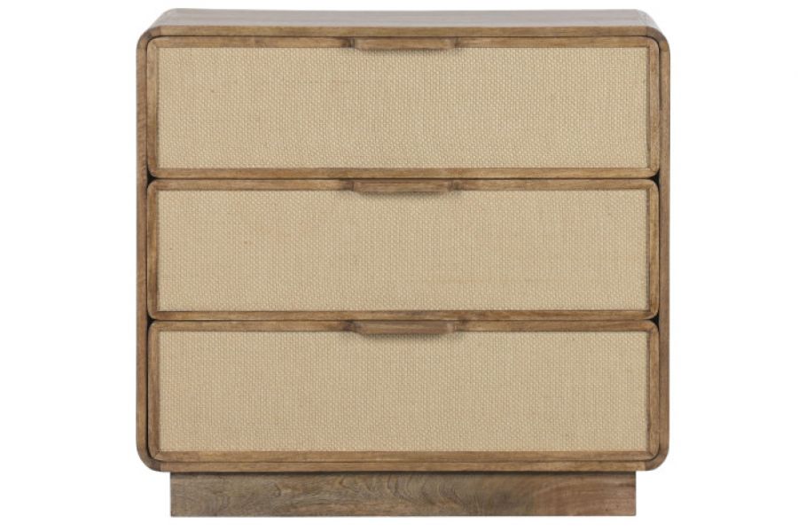 Komoda drewniana Bahia jute 3 szuflady - Item International