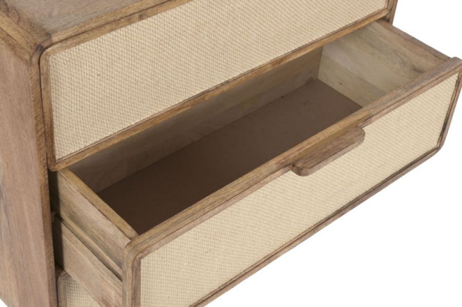 Komoda drewniana Bahia jute 3 szuflady - Item International