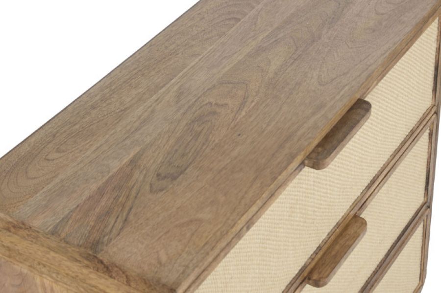 Komoda drewniana Bahia jute 3 szuflady - Item International