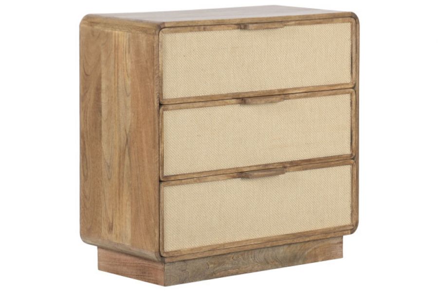 Komoda drewniana Bahia jute 3 szuflady - Item International