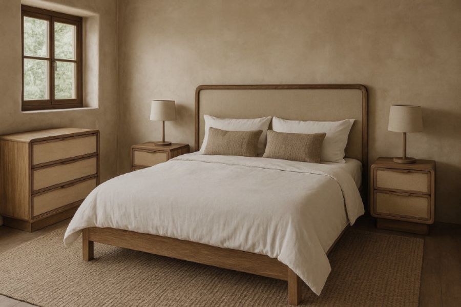 Komoda drewniana Bahia jute 3 szuflady - Item International