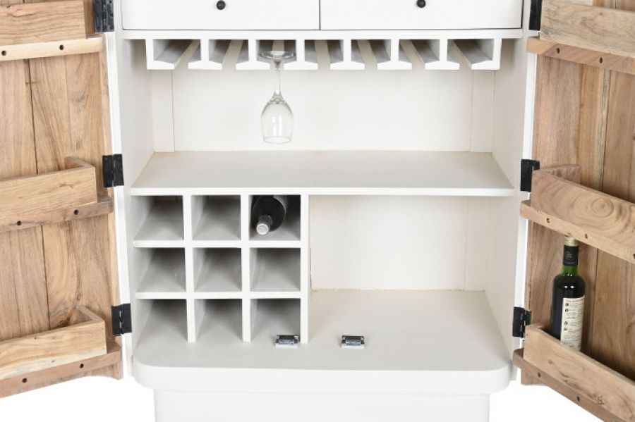 Komoda drewniana barek na wino Flow Wood - Item International