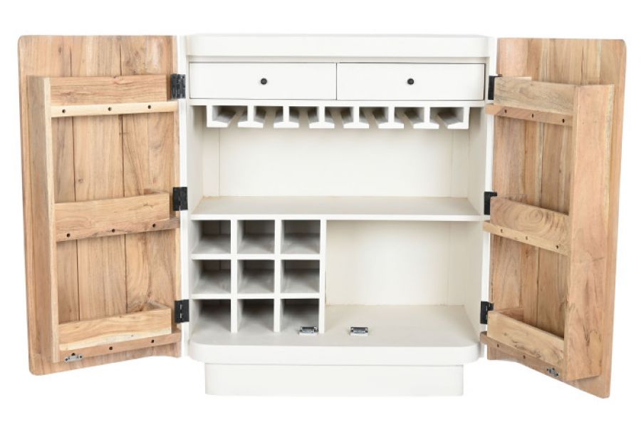 Komoda drewniana barek na wino Flow Wood - Item International