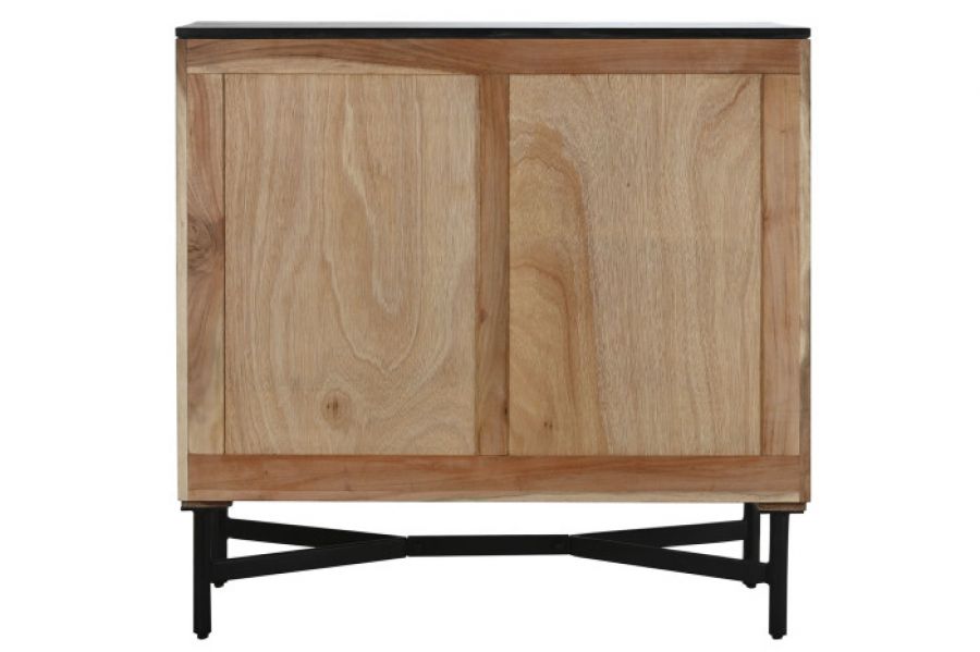 Komoda drewniana barek na wino Wave z marmurowym blatem - Item International